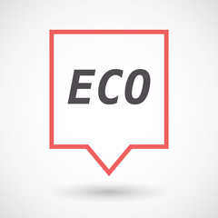 Isolated tooltip with    the text ECO