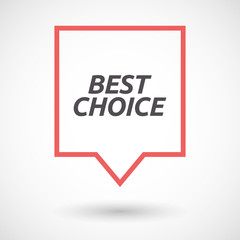 Isolated tooltip with    the text BEST CHOICE