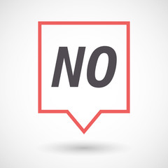 Isolated tooltip with    the text NO