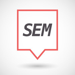 Isolated tooltip with    the text SEM