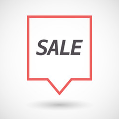 Isolated tooltip with    the text SALE