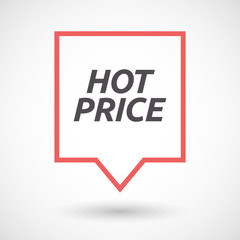 Isolated tooltip with    the text HOT PRICE