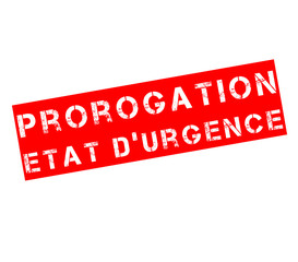 Fototapeta premium Tampon prorogation état d'urgence 