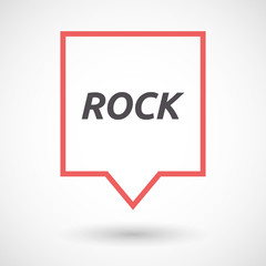 Isolated tooltip with    the text ROCK