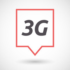 Isolated tooltip with    the text 3G