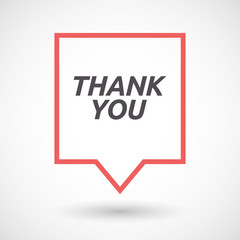 Isolated tooltip with    the text THANK YOU