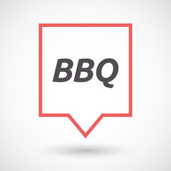 Isolated tooltip with    the text BBQ