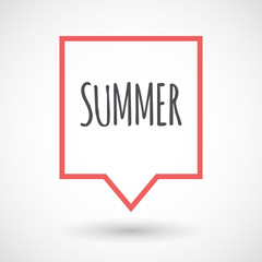 Fototapeta premium Isolated tooltip with the text SUMMER