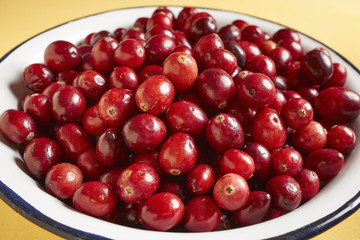 fresh, ripe cranberries