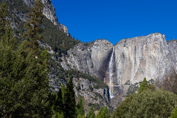 Yosemite Fall with a rainbow