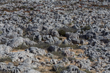 Landscape in Portugal with rock stones