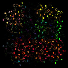 Network color technology communication background.