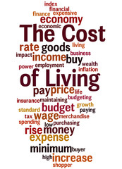 Fototapeta premium The cost of living, word cloud concept 6