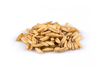 Gordijnen pile of organic oat grains © VertigoBarrov