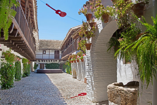 CORDOBA, SPAIN - MAY 26, 2015: The yard (pacio) of Centro de Flamenco Fosforito or Musuem of Flamenco.