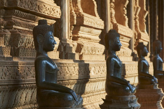 Statues of the Buddha, Haw Pha Kaeo, Vientiane, Laos