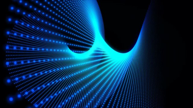 Colorful animated lines and abstract forms. Beautiful, bright background. The movement of vivid lines on a dark background.