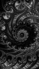 Abstract lacy spiral - digitally generated image