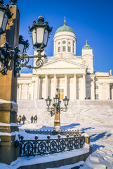 Large cathedral in winter