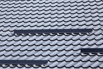 metal roofing roof as background