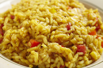 Spanish Rice, a popular dish in the Southwestern, USA
