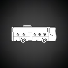 Football fan bus icon