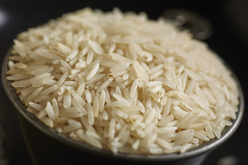 A cup of white, basmati rice