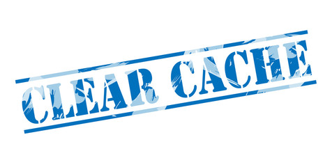 clear cache blue stamp on white background © cone88