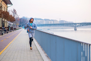 Young man running
