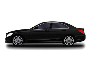 Fototapeta premium realistic car. sedan
