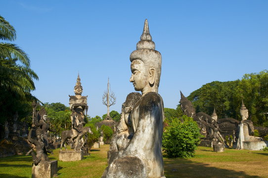 Statues in Xieng Khuan Buddha Park, Vientiane Province, Laos