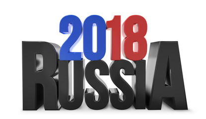2018 russia black red blue 3d render