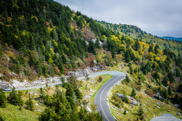 View of the road to Grandfather Mountain, at Grandfather Mountai