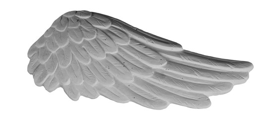 White plaster wings on isolated white background © Kozlik_mozlik
