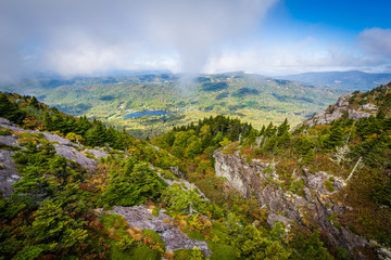 Naklejka na ściany i meble View of the rugged landscape of Grandfather Mountain, near Linvi