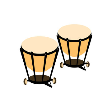 Percussion drum icon. Vector illustration.