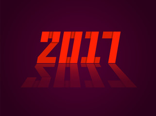 2017 happy new holiday design card template. Vector background i