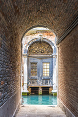 Fototapeta na wymiar Detail of a Venetian door. Venice, Italy.