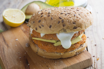 Hamburger  of sweet potato