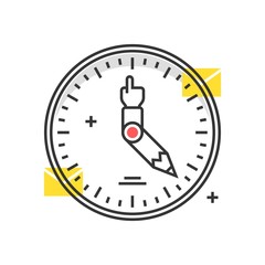 Color box icon, work hours concept illustration, icon