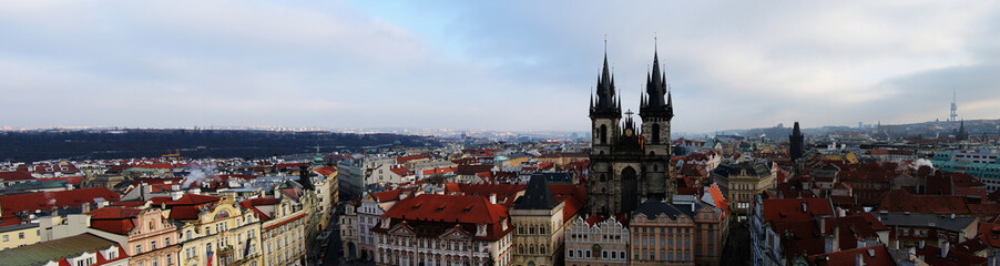 Naklejka na ściany i meble Prague Panorama. Czech Republic. View of the Tyn Church