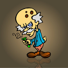 doctor with vaccine. vector illustration 