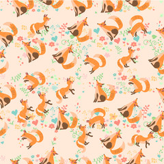 vector illustration of a cute fox