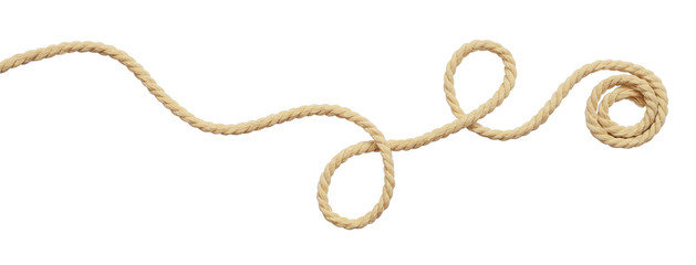 Beige cotton rope curl
