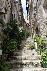 Fototapeta na wymiar Dubrovnik street in Croatia