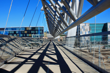 Akrobaten pedestrian bridge in Oslo, Norway