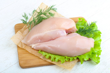 Raw chicken breast