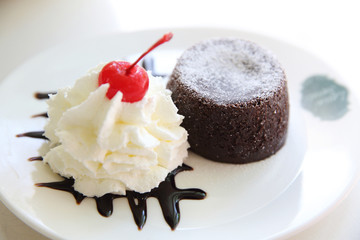 Chocolate Lava Cake with ice cream