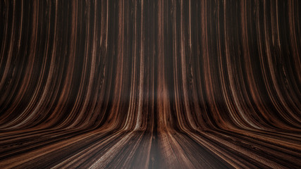 Background studio with wood texture. 3d illustration, 3d renderi