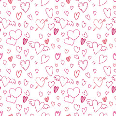 Valentine's day pattern with heart.